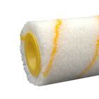 Polyacrylic 장식적인 페인트 롤러, 노란 줄무늬를 가진 매끄러운 페인트 롤러 백색
